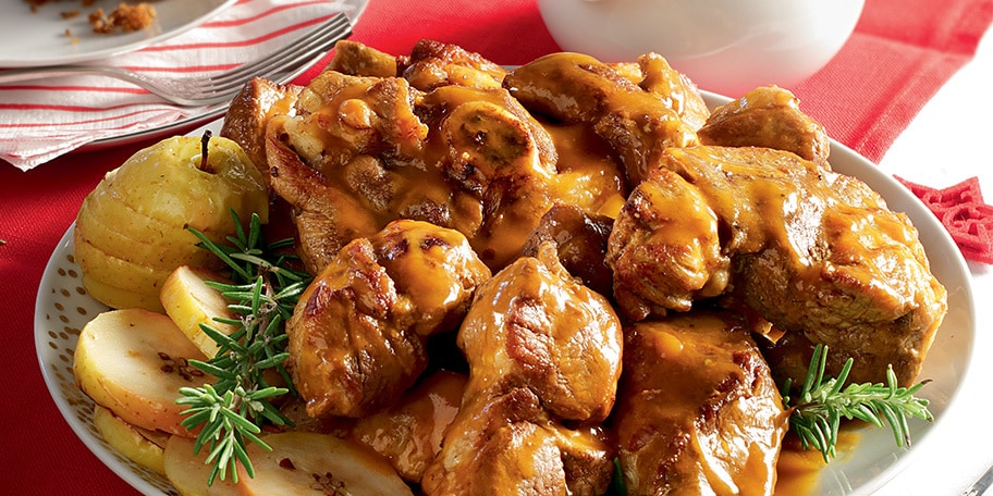 Χοιρινό με μήλα, μαραθόριζα και γλυκάνισο