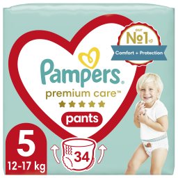 Πάνες βρακάκι Μωρού Premium Pants Νο5 12-17kg 34 Τεμάχια
