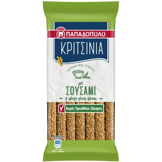 ΠΑΠΑΔΟΠΟΥΛΟΥ | Κριτσίνια Σουσάμι Ολικής Χωρίς Προσθήκη Ζάχαρης 170g