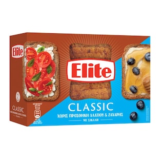 ELITE | Φρυγανιές Σίκαλης Χωρίς Αλάτι 180g