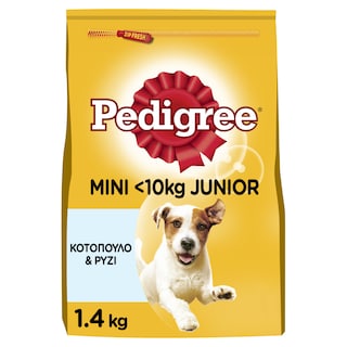 PEDIGREE | Σκυλοτροφή Junior Mini Κοτόπουλο Ρύζι 1.4 Kg