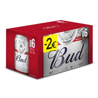 BUD | Μπύρα Lager Κουτί 6x330ml Έκπτωση 2Ε