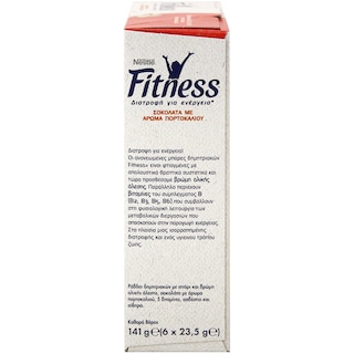 NESTLE | FITNESS | ΜΠΑΡΕΣ ΔΗΜΗΤΡΙΑΚΩΝ ΣΟΚΟΛΑΤΑ ΚΑΙ ΠΟΡΤΟΚΑΛΙ  6 Χ 23.5 GR