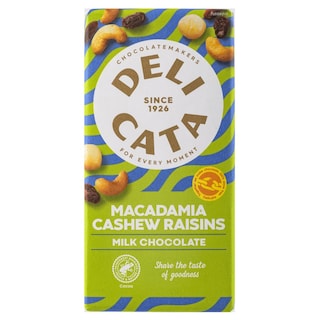 DELICATA | Σοκολάτα Γάλακτος με Μακαντέμια και Κάσιους 150g