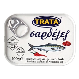 ΤΡΑΤΑ | Σαρδέλες Πικάντικες σε Φυτικό Λάδι 70g