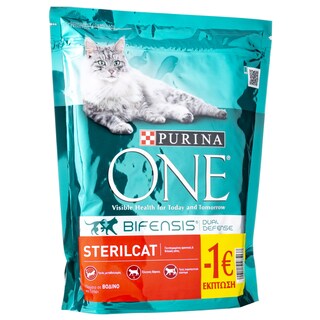 PURINA ONE | Γατοτροφή Sterilcat Βοδινό & Σιτάρι 800gr Έκπτωση 1Ε ΕΚΠ1EURO