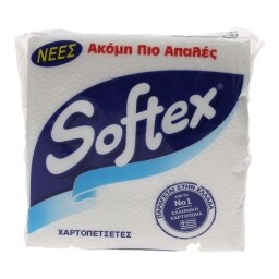 SOFTEX | ΧΑΡΤΟΠΕΤΣΕΤΕΣ ΛΕΥΚΕΣ 30 Χ 30 CM 56 ΤΕΜ