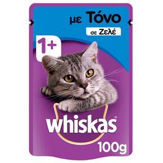 WHISKAS | Γατοτροφή Τόνος σε Ζελέ  100 gr