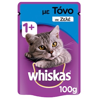 WHISKAS | Γατοτροφή Τόνος σε Ζελέ  100 gr