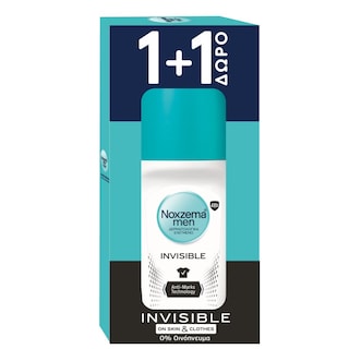 NOXZEMA | Αποσμητικό Roll On Invisible Him 50ml 1+1 Δώρο