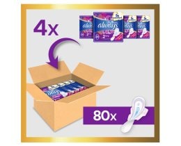 ALWAYS | Σερβιέτες Long Plus Αποκλειστικά Online 80 Τεμάχια