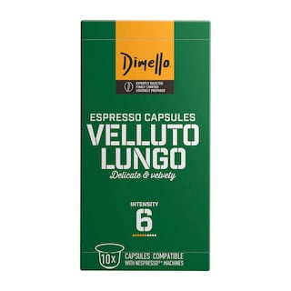 DIMELLO | ΚΑΨΟΥΛΕΣ ΚΑΦΕ ΕΣΠΡΕΣΣΟ VELLUTO LUNGO 10 X5.6 GR