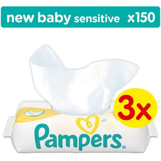 PAMPERS | NEW BABY SENSITIVE | ΜΩΡΟΜΑΝΤΗΛΑ NEW BABY SENSITIVE NEWBABY 3 X 150 ΤΕΜ