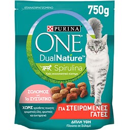 PURINA ONE | Γατοτροφή Dual Nature Sterilcat Σολομός 750g