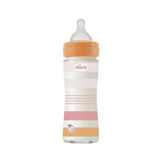CHICCO | Μπιμπερό Γυάλινο Well Being Anti-Colic 0m+ Ροζ 240ml