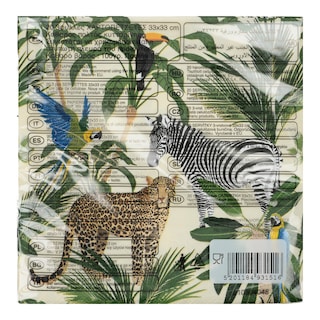 DECORATA | Χαρτοπετσέτες 3 Φύλλα Tropical Jungle 20 Τεμάχια