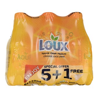ΛΟΥΞ | Αναψυκτικό Πορτοκαλάδα Φιάλη 6x330ml 5+1 Δώρο
