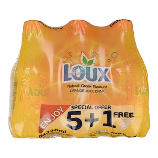 ΛΟΥΞ | Αναψυκτικό Πορτοκαλάδα Φιάλη 6x330ml 5+1 Δώρο