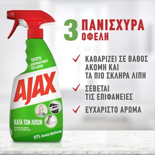 AJAX | Spray Καθαρισμού Κουζίνας κατά των Λιπών Αντλία 500ml