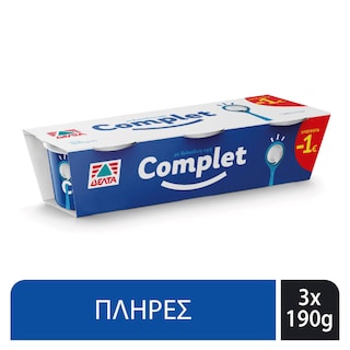 COMPLET | Γιαούρτι 10% Λιπαρά 3x190g Έκπτωση 1E