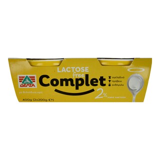COMPLET | Επιδόρπιο Γιαουρτιού 2% Χωρίς Λακτόζη 2 X 200 gr  2 X 200 gr