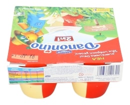 DANONINO | ΕΠΙΔΟΡΠΙΟ ΓΙΑΟΥΡΤΙΟΥ 2 ΣΕ 1 ΦΡΑΟΥΛΑ ΒΑΝΙΛΙΑ 4 Χ 100 ML 4 Χ 100 ML