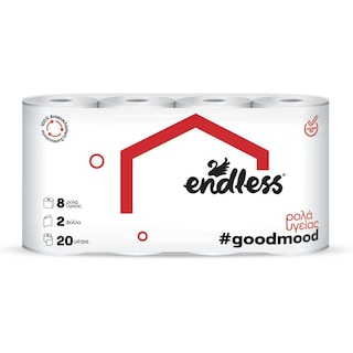 ENDLESS | Χαρτί Υγείας Good Mood 2 Φύλλα 8 Ρολά 496g