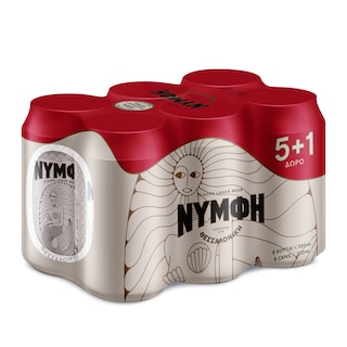 ΝΥΜΦΗ | Μπύρα Lager Κουτί 330ml 5+1 Δώρο