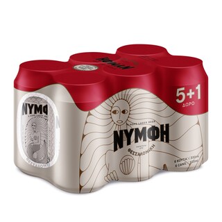 ΝΥΜΦΗ | Μπύρα Lager Κουτί 330ml 5+1 Δώρο