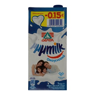 MMMILK | Γάλα Ημιάπαχο Πλήρες Οικογενειακό 1 lt 0.15