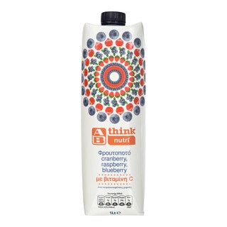 ΑΒ THINK NUTRI | Φρουτοποτό Cranberry Raspberry Blueberry 1lt