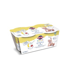 ΚΡΙ ΚΡΙ | Επιδόρπιο Γιαουρτιού Babies Μπανάνα Μήλο 2 Χ 140gr