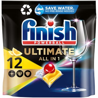 FINISH | Κάψουλες Πλυντηρίου Πιάτων Ultimate Λεμόνι 12 Τεμάχια