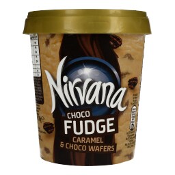 NIRVANA | Παγωτό Choco Fudge Caramel & Choco Wafers 470 ml