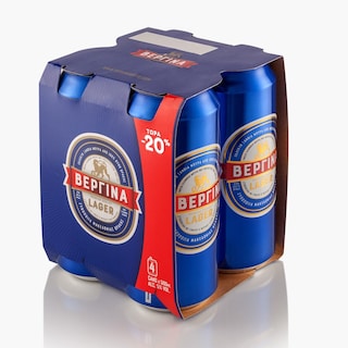 ΒΕΡΓΙΝΑ | Μπύρα Lager Κουτί 4x500ml Έκπτωση 20%
