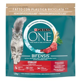PURINA ONE | Γατοτροφή Sterilcat Βοδινό & Σιτάρι 1.5kg