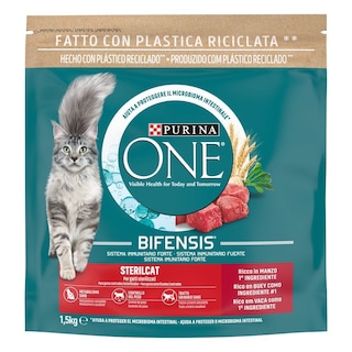 PURINA ONE | Γατοτροφή Sterilcat Βοδινό & Σιτάρι 1.5kg