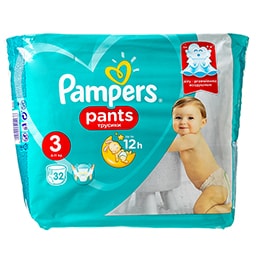 PAMPERS | Πάνες Βρακάκι Μωρού Pants Νο3 6-11kg 32 Τεμάχια