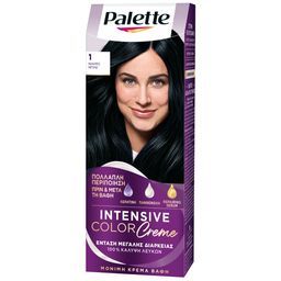 PALETTE | Βαφή Μαλλιών Intensive Color 1 Μαύρο Μπλε 1 Τεμάχιο