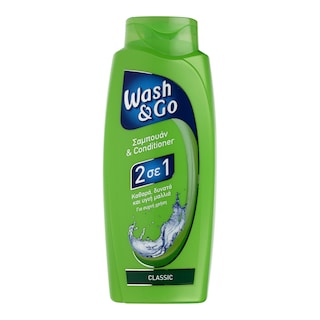 WASH&GO | SHAMPOO 2 ΣΕ 1 ΚΑΝΟΝΙΚΑ ΜΑΛΛΙΑ 700 ML