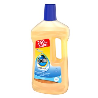 PRONTO | Υγρό Καθαριστικό Με Σαπούνι Ξύλινα Πατώματα & Έπιπλα 1lt +250ml Δώρο