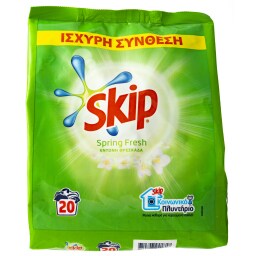 SKIP | Σκόνη Πλυντηρίου Ρούχων Spring Fresh 20 Μεζούρες