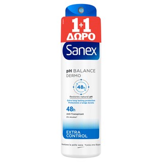 SANEX | Αποσμητικό Spray Dermo Extra Control 150ml 1+1 Δώρο