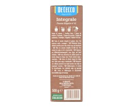 DE CECCO | Penne Rigate No41 Ολικής Άλεσης 500g