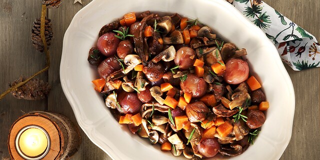 Κάστανα στιφάδο με αρωματικό μείγμα