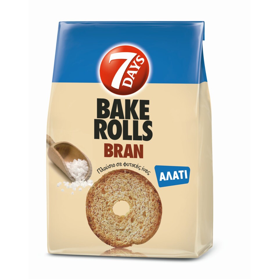 7DAYS | Σνακ Bake Rolls Bran Αλάτι 150g | AB