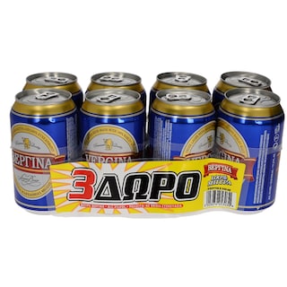 ΒΕΡΓΙΝΑ | ΜΠYΡΑ ΚΟΥΤΙ 8 X 330 ML ΠΡΟΣΦΟΡΑ 5 + 3 ΔΩΡΟ