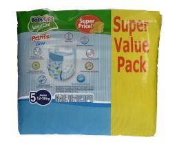 BABYLINO | ΠΑΝΕΣ ΒΡΑΚΑΚΙ BOY VALUE PACK GIRL 12-18 KG Nο5 34 ΤΕΜ