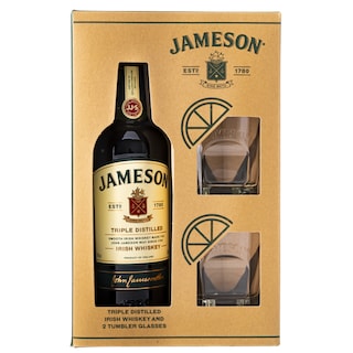 JAMESON | Irish Whiskey Tripled Distilled 700ml + Glasses 2 ΠΟΤΗΡΙΑ ΔΩΡΟ