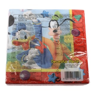 - | ΧΑΡΤΟΠΕΤΣΕΤΕΣ DISNEY PLAYFULL MIKEY 33 Χ 33 CM 20 ΤΕΜ